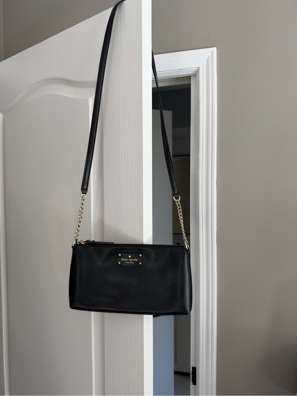 Kate Spade New York Black Leather Crossbody Bag